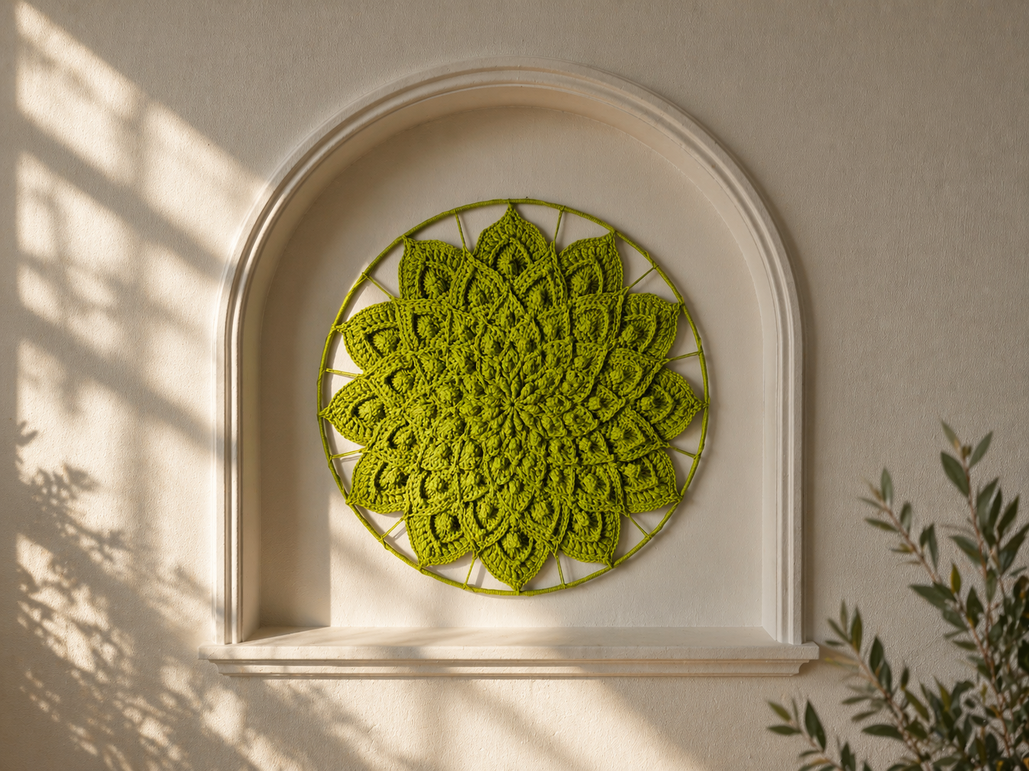 Obuolio žalios spalvos mandala kilimas „Lotas" - Image 2
