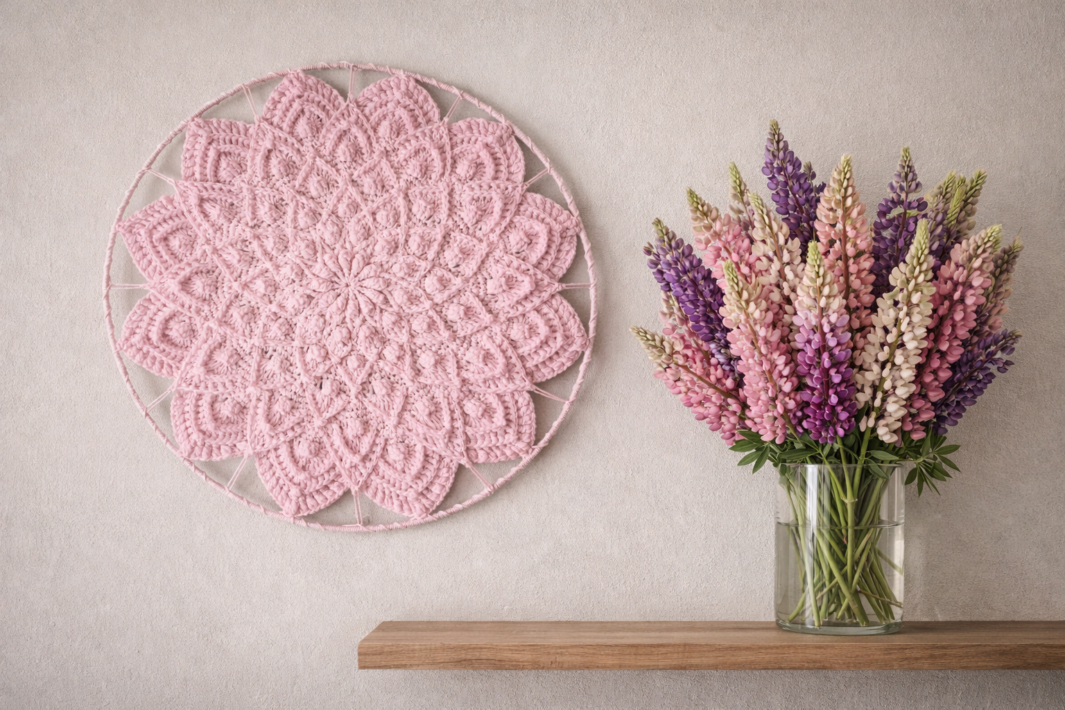 Šviesiai rožinis mandala kilimas „Lotas" - Image 2
