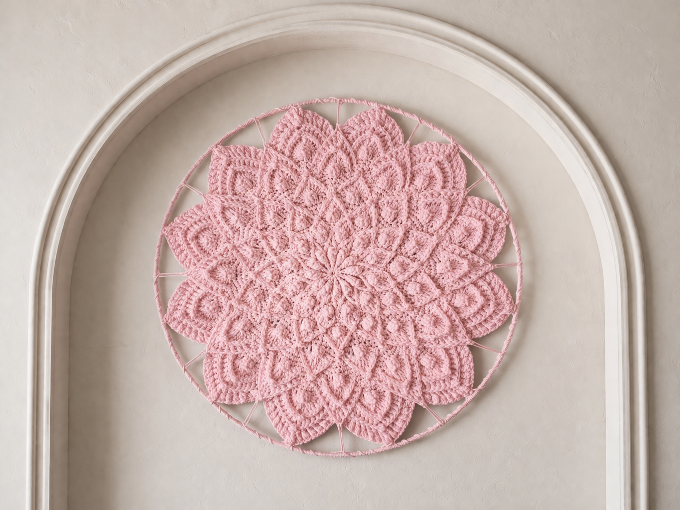 Šviesiai rožinis mandala kilimas „Lotas" - Image 4