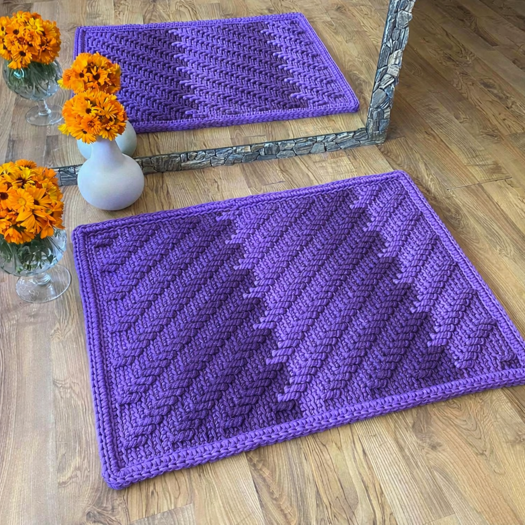 Violetinės spalvos šviesesnis ombre kilimas „Montero" - Image 2