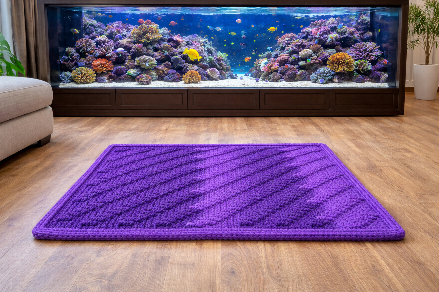 Violetinės spalvos šviesesnis ombre kilimas „Montero" - Image 5