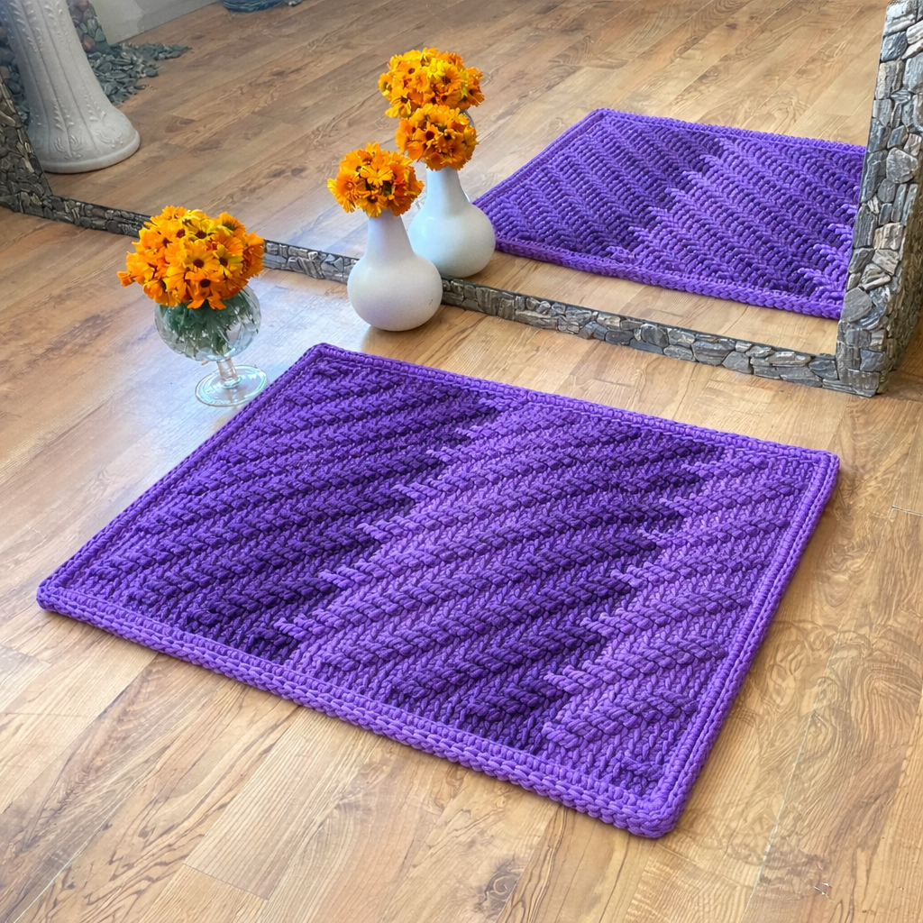 Violetinės spalvos šviesesnis ombre kilimas „Montero" - Image 8