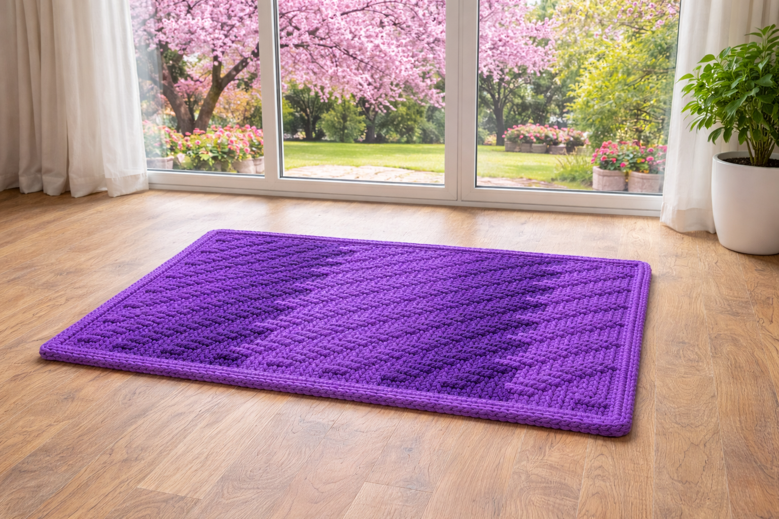 Violetinės spalvos šviesesnis ombre kilimas „Montero" - Image 9