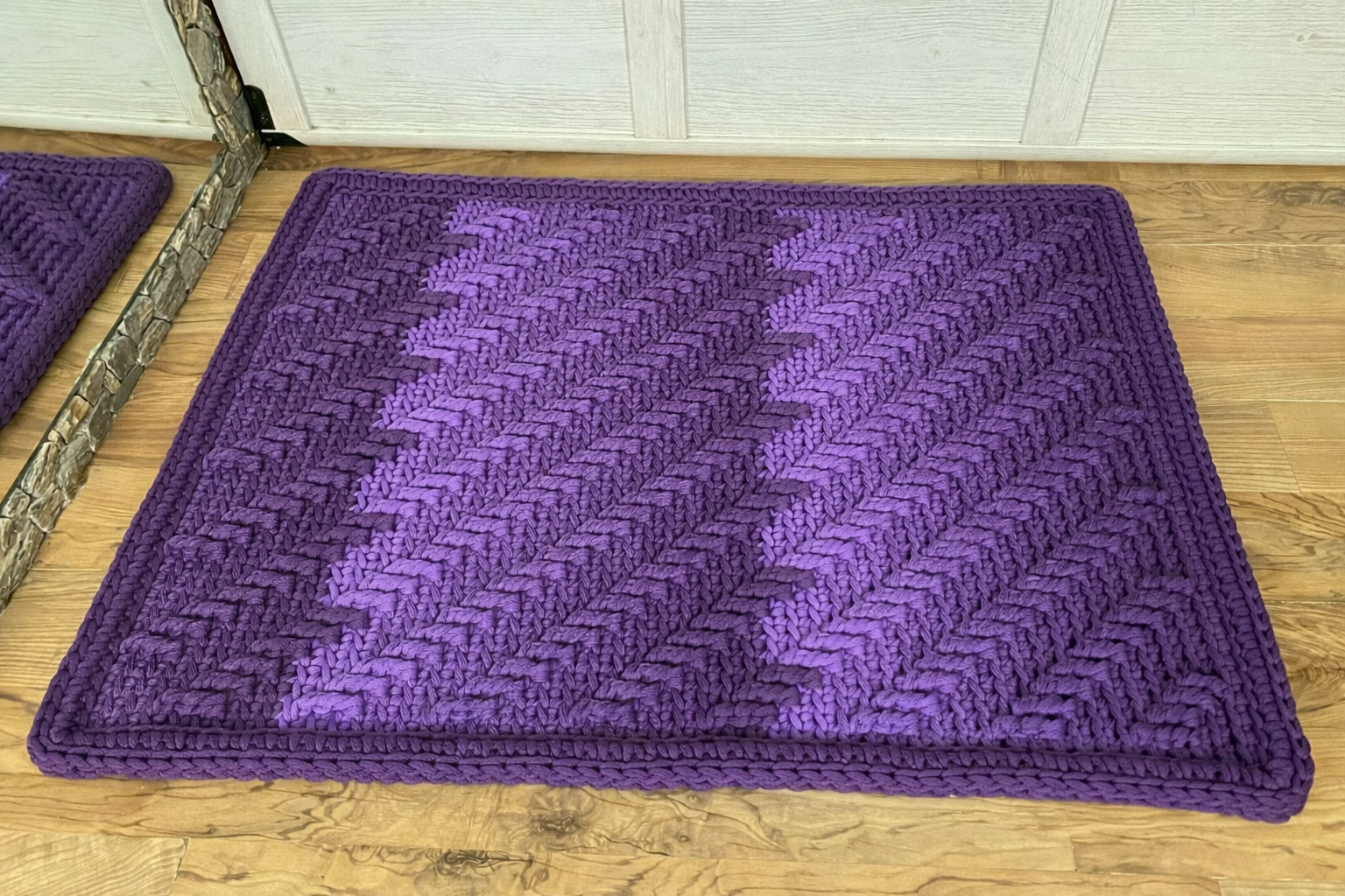 Violetinės spalvos tamsesnis ombre kilimas „Montero" - Image 3