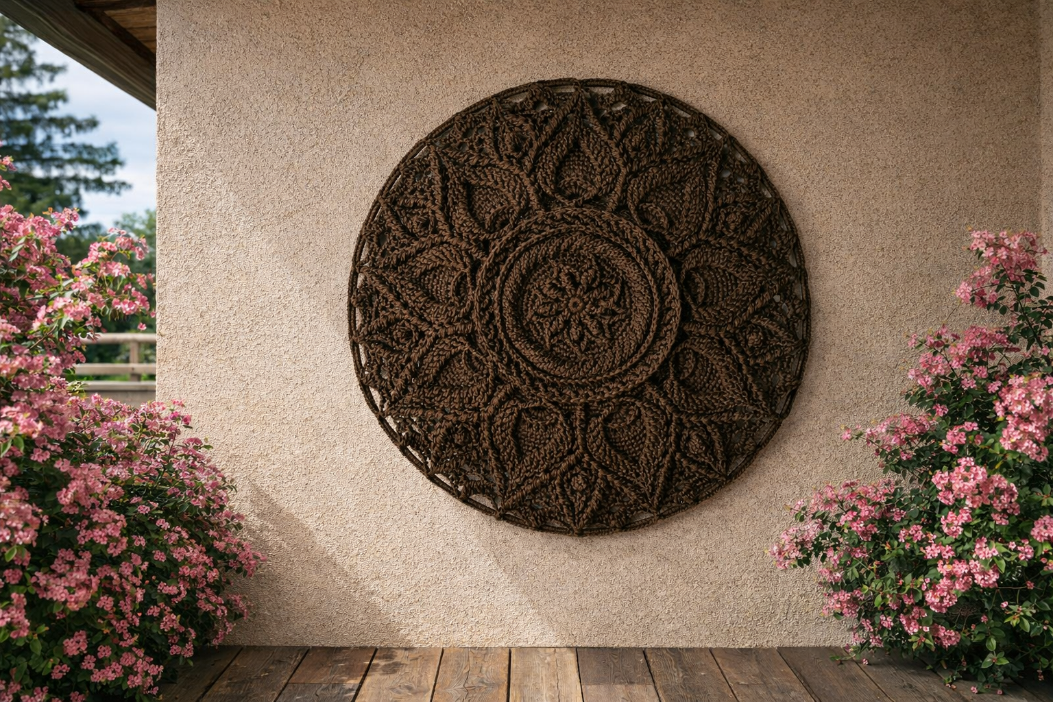 Rankų darbo sienų dekoracija „Ulita“ – Juodo šokolado spalvos - Image 2